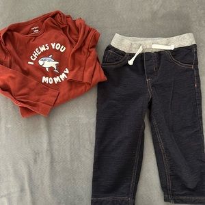 Carter’s Jeans with Waistband & Bodysuit